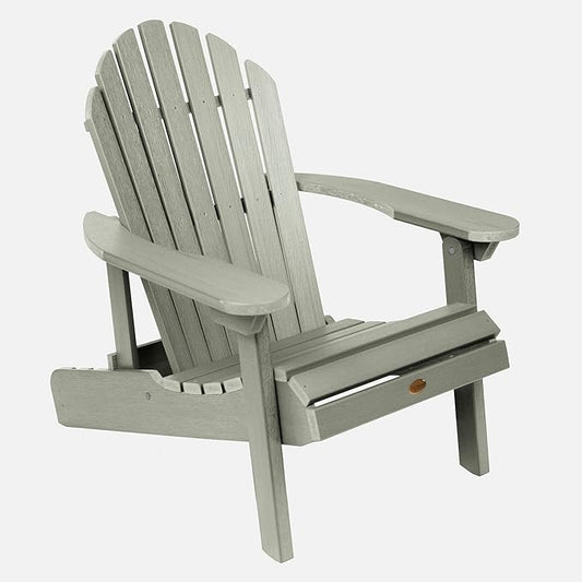Highwood Hamilton Made in The USA Folding and Reclining Adirondack Chair, Adult Size, Eucalyptus
