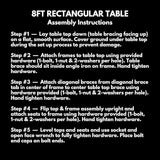 Coated Outdoor Furniture Heavy-Duty Portable ADA-Compliant Outdoor Picnic Table - Photo 9