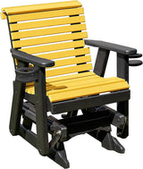 Amish Craftsmanship Made in USA 2FT Heavy Duty Poly Lumber Wood Porch Patio Glider HDPE with No wood fibers Lancaster - Photo 1