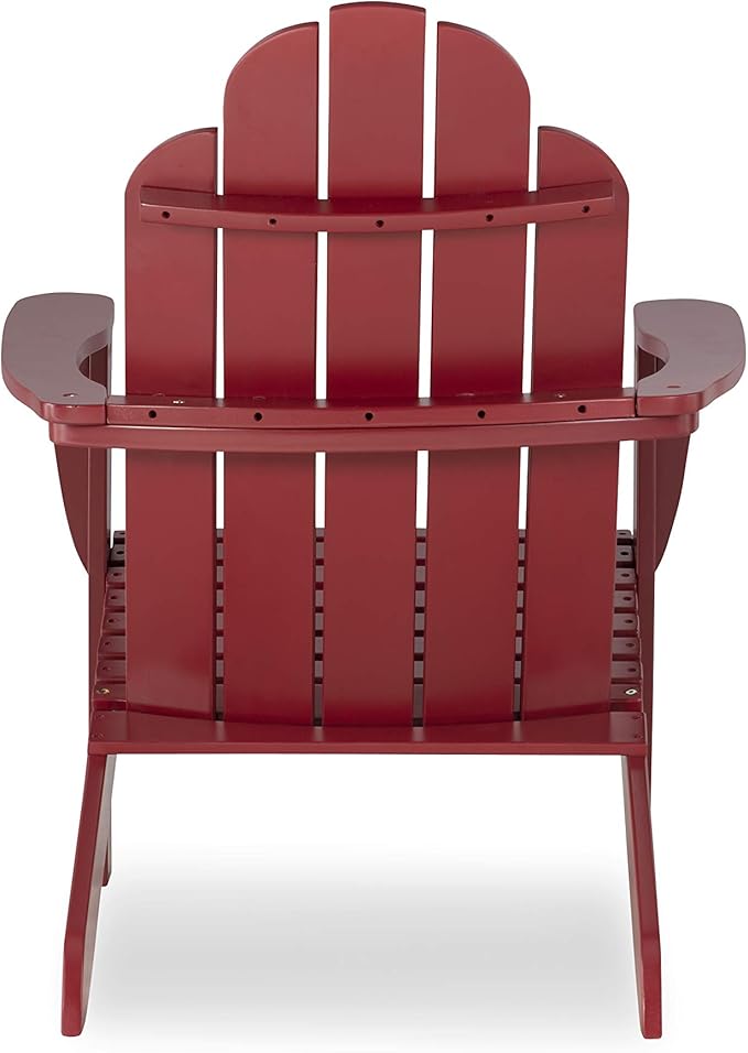 Linon Red Adirondack Chair, 30.4" W x 37.6" D x 37.8" H