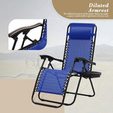 Athena Collection Zero Gravity Outdoor Lounge Chair Set of 2 with Side Table - Photo 9