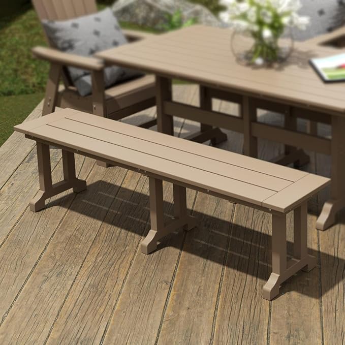 WestinTrends Malibu 65" Outdoor Dining Bench - Photo 1