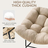 ONBRILL Papasan Rocking Chair with Cushion, Oversized Patio Lounge Rocker, Egg Chair Outdoor Indoor, for Living Room - Photo 6