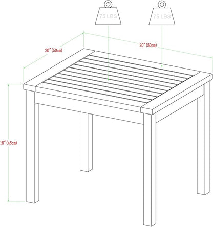 Walker Edison AZGWLSCH5GW Portofino 5 Piece Slat Back Patio Chat Set with UV Resistant Cushions, Grey Wash