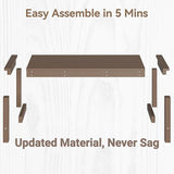 48" HDPE Outdoor Bench, All-Weather & Fade-Resistant 2-Person Garden Bench, Low Maintenance Patio Bench for Garden - Photo 5