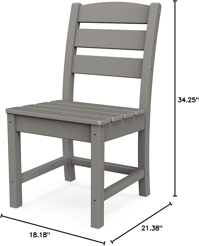 Polywood® Lakeside Dining Side Chair in Slate Grey