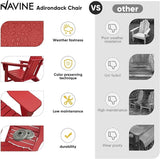 Adirondack Chair Set of 8, HDPE Folding Adirondack Chair with Multifunctional Cup Holder - Photo 5