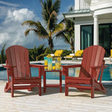Folding Adirondack Chairs Set of 2, HDPE Fire Pit Chairs Weather Resistant - Photo 2