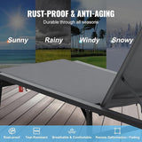 VEVOR 2 Pcs Chaise Lounge Chairs Outdoor, Aluminum Patio Lounge Chair with Adjustable 5-Position - Photo 5