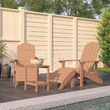 Adirondack Chairs Set with Table and 2 Footstools - Photo 1