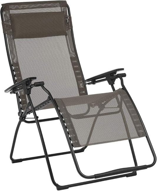 Lafuma LFM3121-8717 Futura Batyline XL Zero Gravity Recliner Chair, Portable Outdoor Lounge Chair with Steel Frame, Graphite