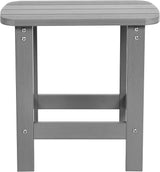 Flash Furniture Set of 2 Savannah Adirondack Rocking Chairs - Commercial Grade All-Weather Gray Poly Resin Wood - Photo 8