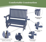 HIPS Patio Glider with Cup Holders, Durable Poly Lumber Material, All-Weather Resistant - Photo 6