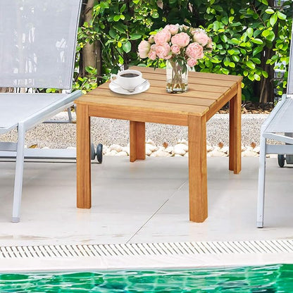 Giantex Adirondack Chairs with Table, 3PCS Wooden W/Two Lounger Chairs with One Side Table for Yard, Patio, Garden, Poolside and Balcony Outdoor& Indoor Adirondack Chairs with Table Set