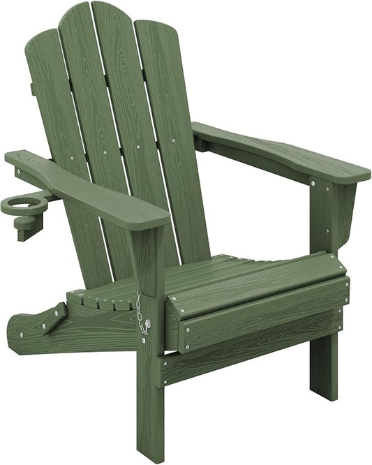 KINGYES Folding HDPE Adirondack Chairs