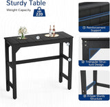 3 Piece Outdoor Bar Set, 42" Rectangular Pub Height High Top Bar Table & 2 Outdoor Bar Stools for Patio, Garden - Photo 6