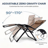 HOMSHADE XXL Zero Gravity Chair with Cushion, 33In Oversized Zero Gravity Lounge Chair - Photo 4
