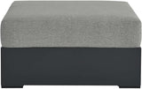 Modway Tahoe Aluminum Ottoman Gray with Weather-Resistant Cushion-Ideal as Outdoor Footstool, Patio or Sunroom Furniture - Photo 4