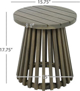 Christopher Knight Home Taki Acacia Wood Patio Coffee Table, Round Table with Unique Wooden Base for Backyard - Photo 2