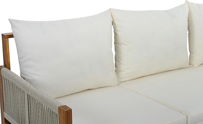 LUMISOL Outdoor Patio Day Bed Sofa, 3 Seat Convertible Sleeper Sofa for Poolside Backyard, Patio Furniture Lounge Couch with Cushion, Grey