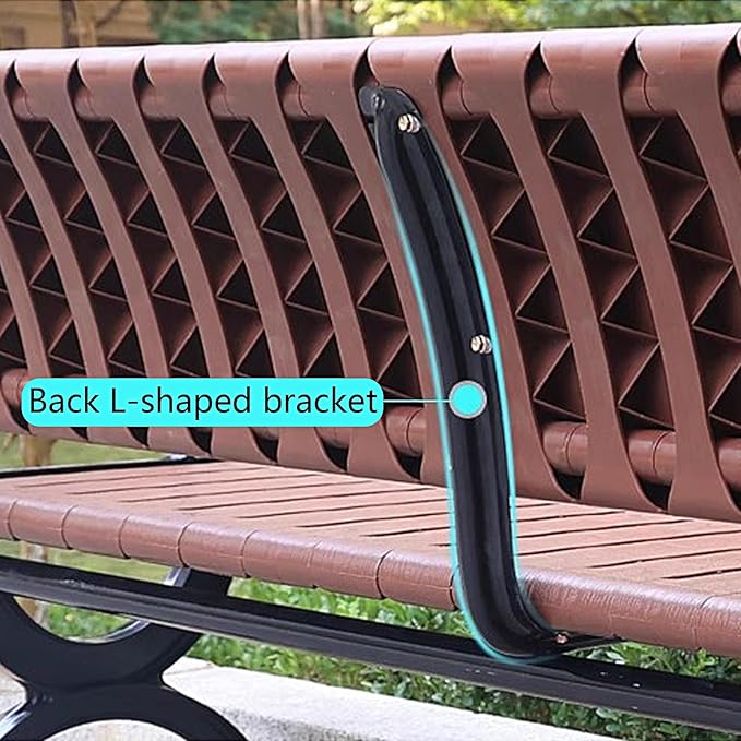 Metal Garden Benches for Outdoors Front Porch Chairs Weatherproof Patio Bench with Cast Aluminum Frame for Backyard, Deck, Lawn, Poolside, Outdoor Furniture(120 * 52 * 72cm)