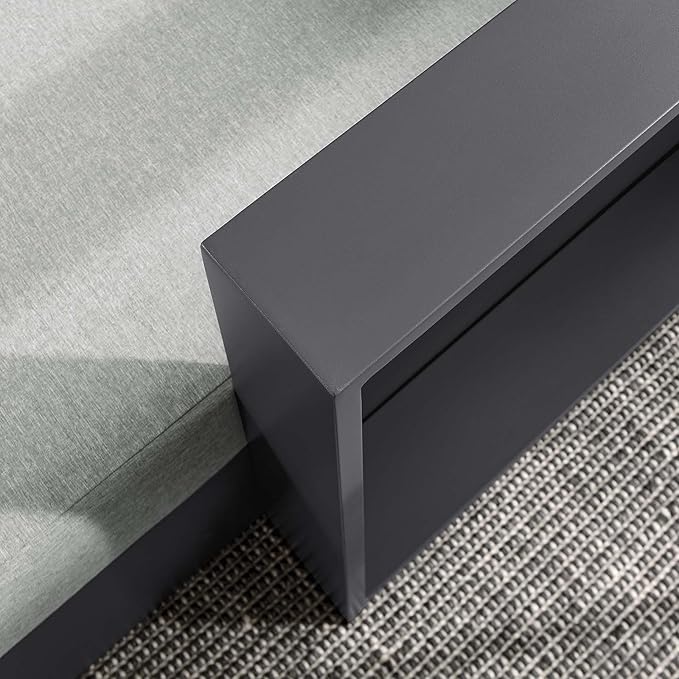 Modway Tahoe Powder-Coated Aluminum Outdoor Chaise Lounge Gray with Weather-Resistant Cushions, Modular Right-Facing Patio Lounger for Pool Furniture or Sectional Sofa Set