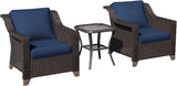 3 Pieces Patio Conversation Furniture Set - 2 Armchairs, 1 Side Table - Photo 6
