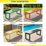 2 Person Outdoor Bench Weatherproof, Metal Garden Benches, Front Porch Bench seat, 880 Lbs Weight - Photo 6