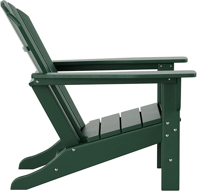 WestinTrends Dylan Outdoor Adirondack Chair, Dark Green