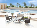 HUMMUH Outdoor End Table, Patio Wicker Small Side Table - Photo 6