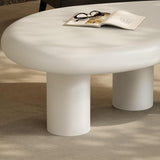 Modway Elowen Coffee Table in White - Concrete Sculptural Center Table for Indoor and Outdoor Spaces - Photo 7