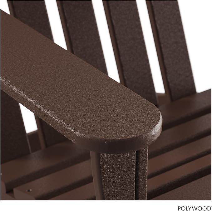 POLYWOOD AD4030MA Classic Outdoor Adirondack Chair, Mahogany