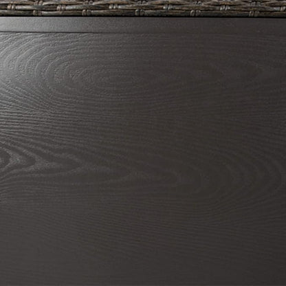 Signature Design by Ashley Grasson Lane Outdoor Wicker Cocktail Table with Aluminum Frame, Brown