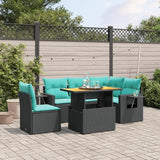 vidaXL Patio Sofa Set with Cushions 6 Piece, Outdoor Sectional Sofa Couch, Patio Conversation Set for Garden Backyard - Photo 3