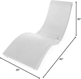 Robelle Premium Poolside Patio Chaise Lounge Chair, White - Photo 3