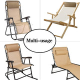 Zero Gravity Chair Set of 2 Replacement Pillow Headrest with Elastic Band - Photo 6