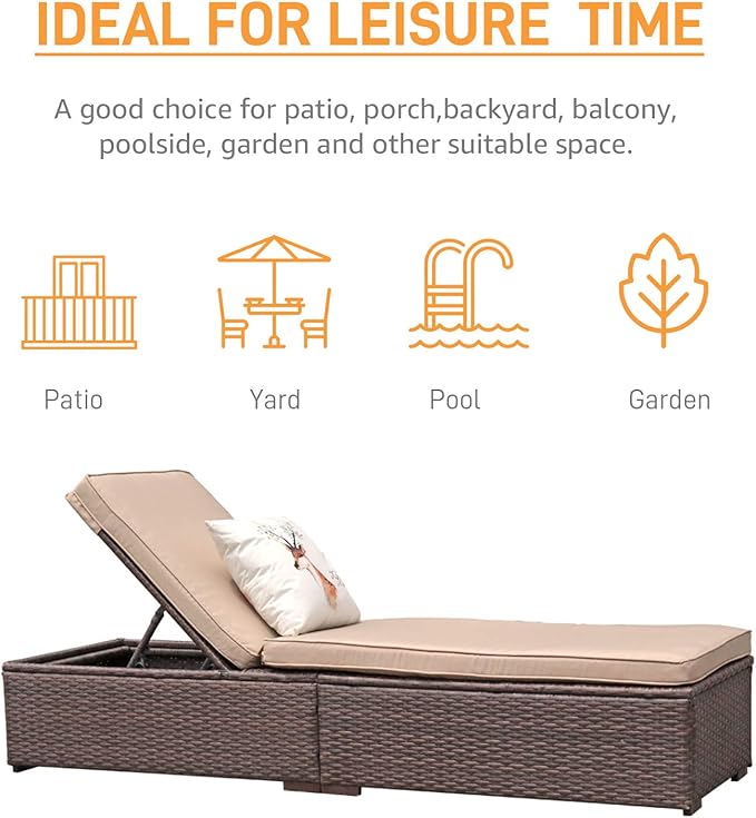 Patiorama Patio Chaise Lounge Chair, Sun Lounger - Photo 8