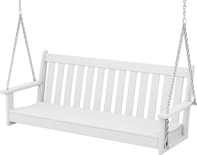POLYWOOD GNS60WH Vineyard 60" Swing, White - Photo 1