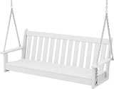 POLYWOOD GNS60WH Vineyard 60" Swing, White - Photo 1