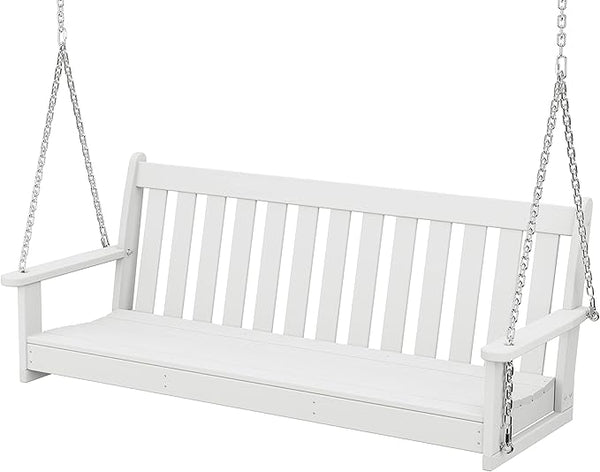 POLYWOOD GNS60WH Vineyard 60" Swing, White - Photo 1