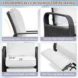 ATR ART TO REAL Outdoor Wicker Recliner Chair with 5.5'' Cushions, Automatic Adjustable Patio Lounge Chairs - Photo 5