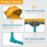 Northroad 2 Pack Beach Lounge Chair with Canopy Shade, Adjustable 4 Position Foldable Tanning Chair - Photo 3