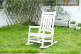 Outdoor Rocking Chair Set with Side Table, 3-Piece Rocking Chair Set with Wood-Texture, All Weather-Resistant - Photo 2