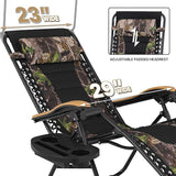 MoNiBloom 29-Inch Oversized Zero Gravity Chairs Set of 2, Patio Anti Gravity Recliner with Canopy Shade - Photo 6