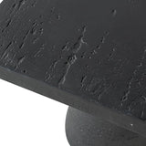 Faux Stone Side Table Square End Table Patio Small Drink Table for Small Spaces Outdoor Modern Pedestal End Tables - Photo 8