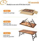 Folding Coffee Table, No Assembly Low Coffee Table, Floor Table Desk for Sitting on The Floor - Photo 2