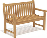 OTSUN Teak Bench Outdoor, 2-Person Wood Garden Bench with 800lb Capacity All-Weather Durable Fade-Resistant - Photo 1