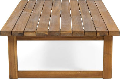 Christopher Knight Home Timothy Outdoor Acacia Wood Coffee Table, Teak Finish