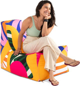 Jaxx Juniper Outdoor Bean Bag Patio Chair, Zuri Multicolor Pattern - Photo 8