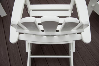 Trex Outdoor Furniture Cape Cod Folding Adirondack Chair, Classic White